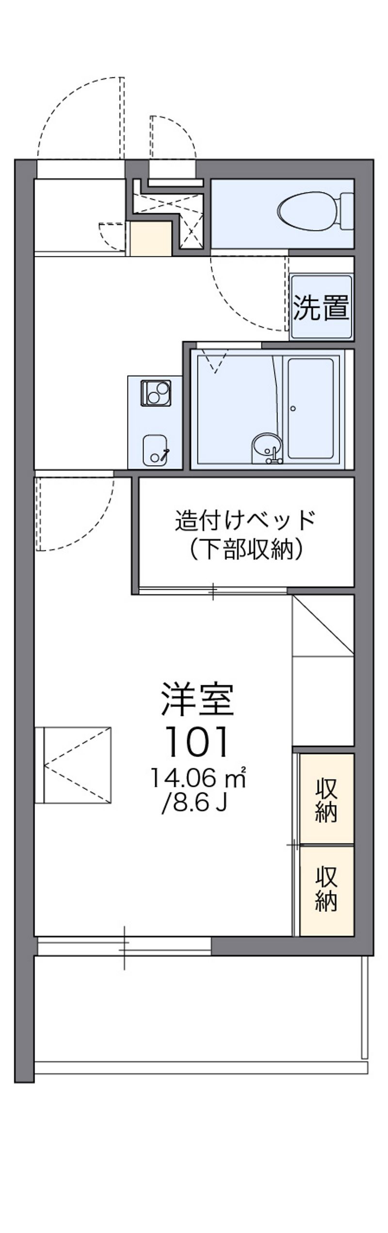 レオパレスＡＯＫＩ　Ⅱ 間取図