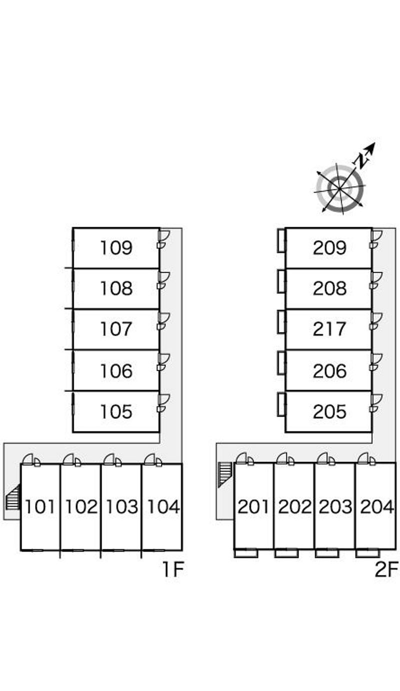 レオパレスＳＨＩＮＢＡⅢ 間取配置図