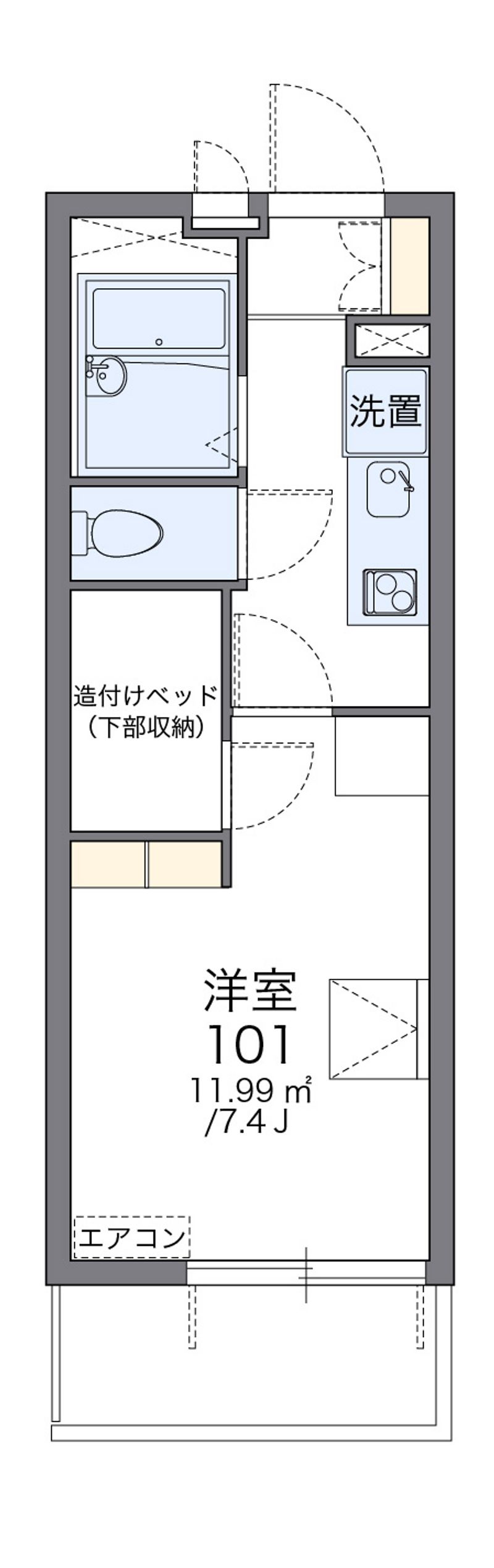 レオパレスアスター 間取図