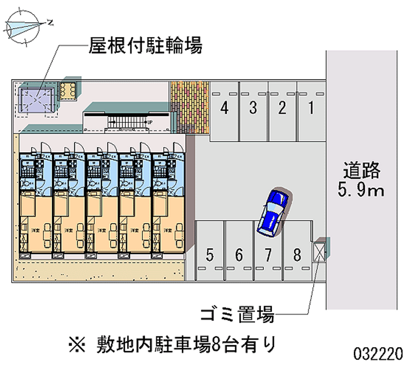 レオパレスグレイスライフⅡ 月極駐車場