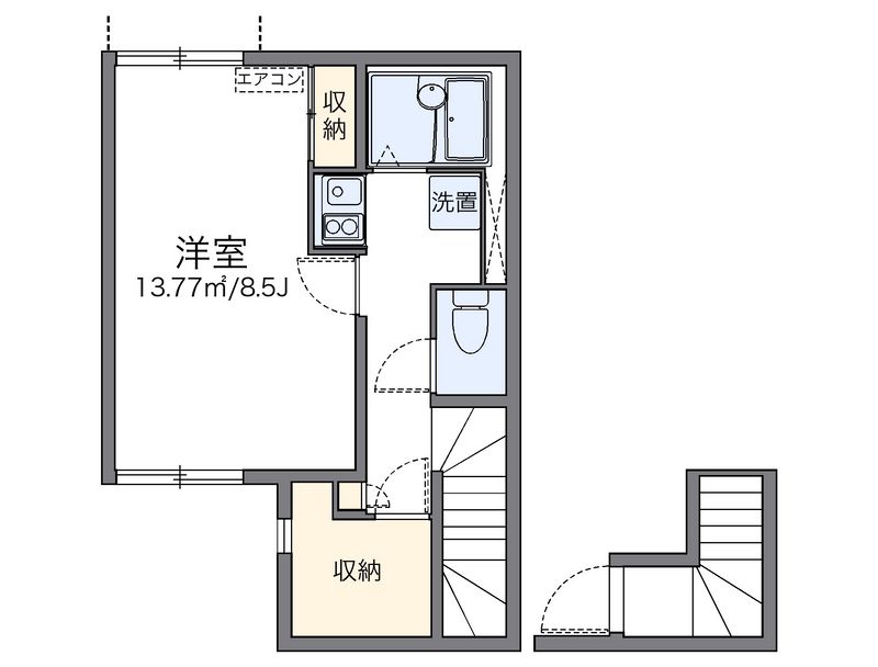 レオネクストピュアよびつぎⅡ 間取図