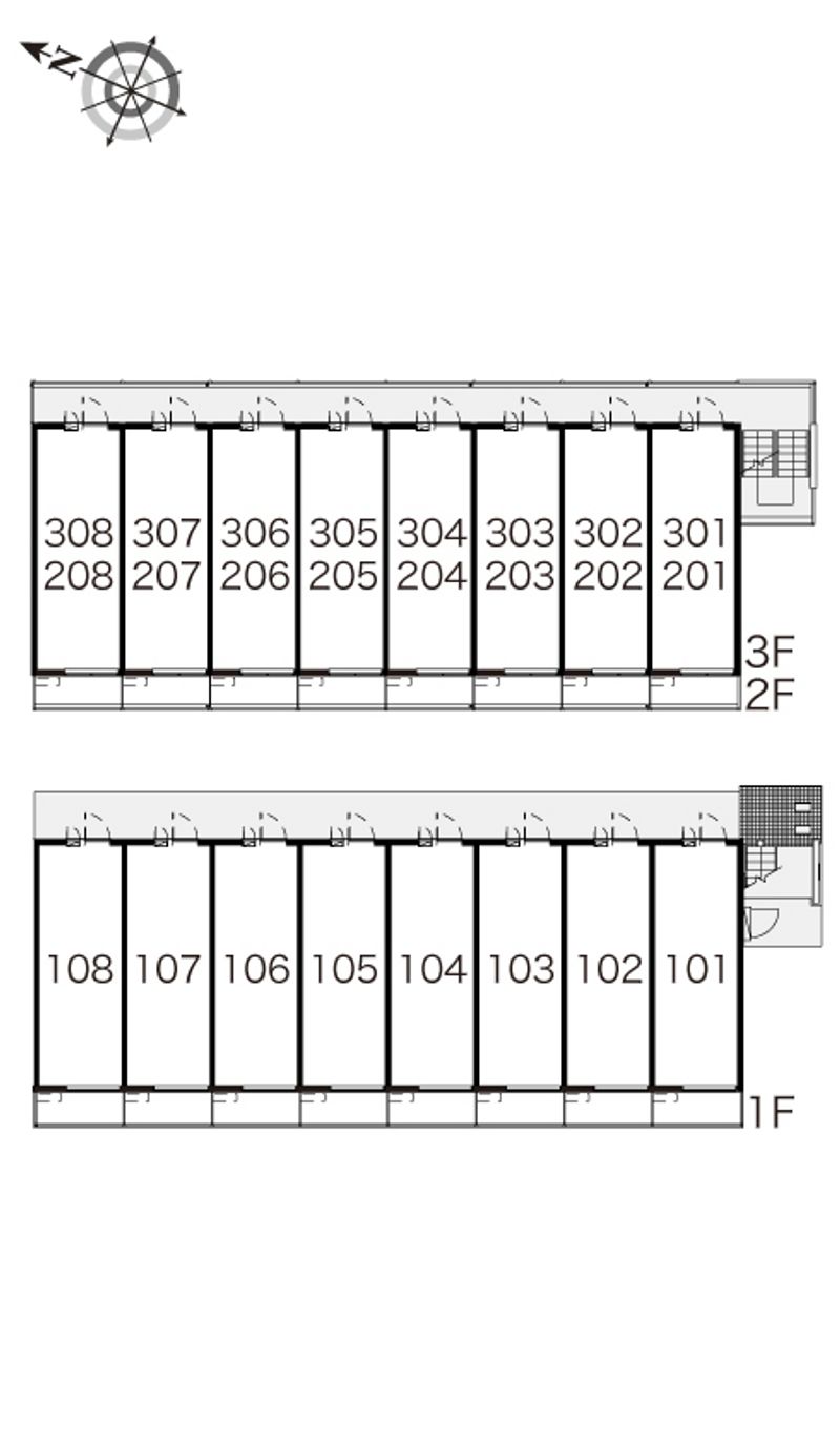 レオパレスブランドール　Ｈ 間取配置図