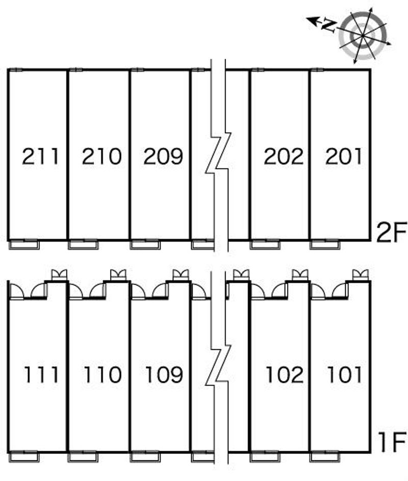 レオパレスひとみ 間取配置図