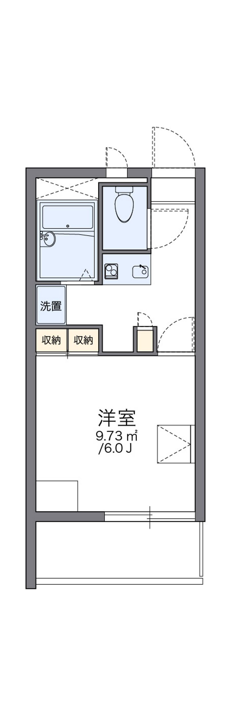 レオパレス大坪 間取図