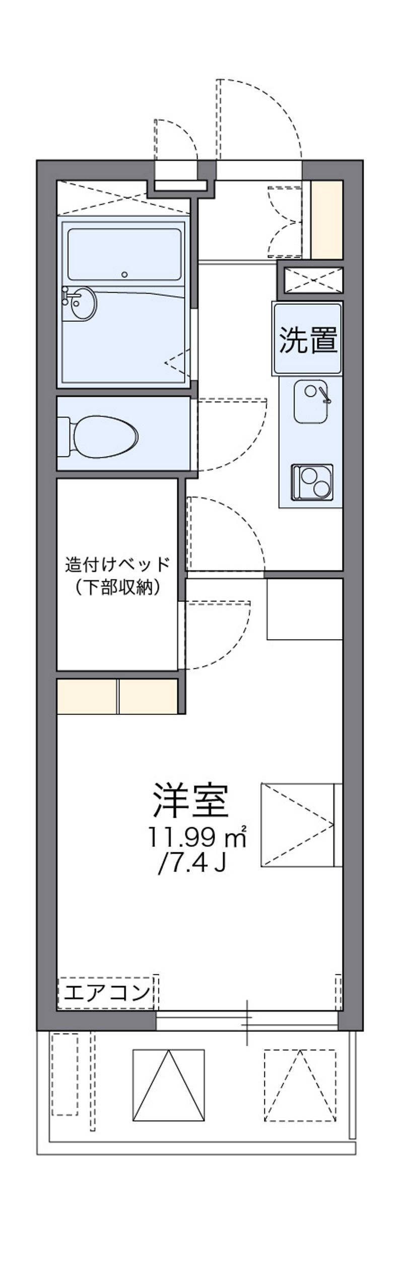 レオパレスドリームハウス枚方 間取図