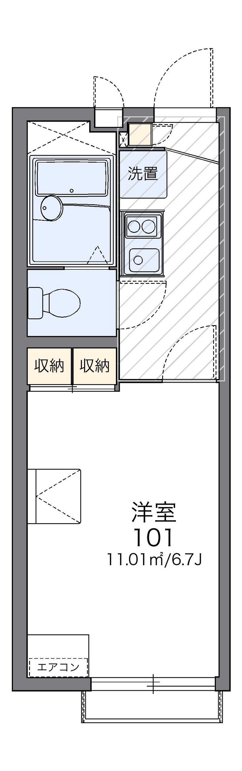 レオパレスクレスト 間取図