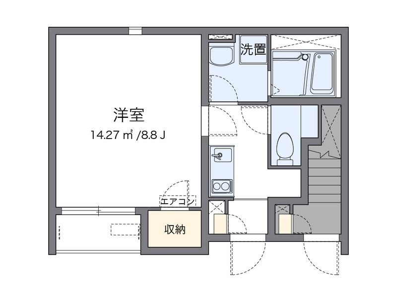 クレイノ八幡 間取図