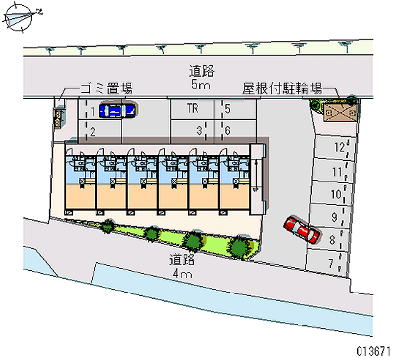 レオパレス古川 月極駐車場