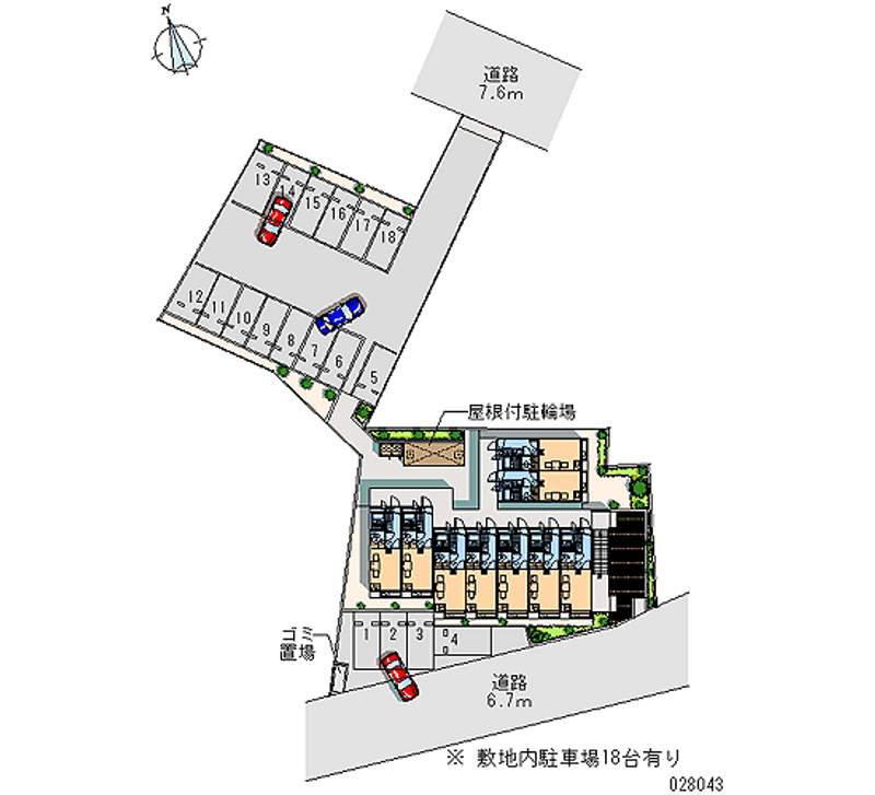 レオパレス上台 月極駐車場