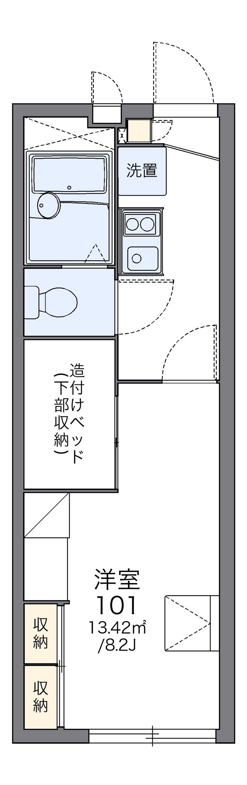 レオパレスエクシード塩浜 間取図