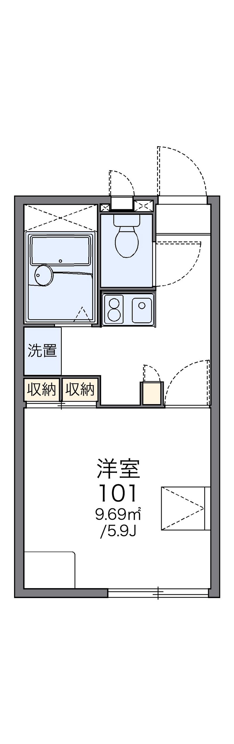 レオパレスルナール 間取図