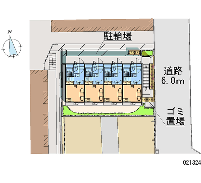 レオパレス万里小路 区画図