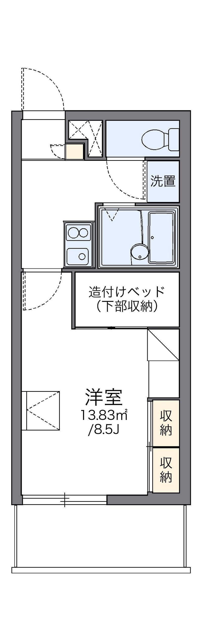 レオパレスかみはら通り 間取図