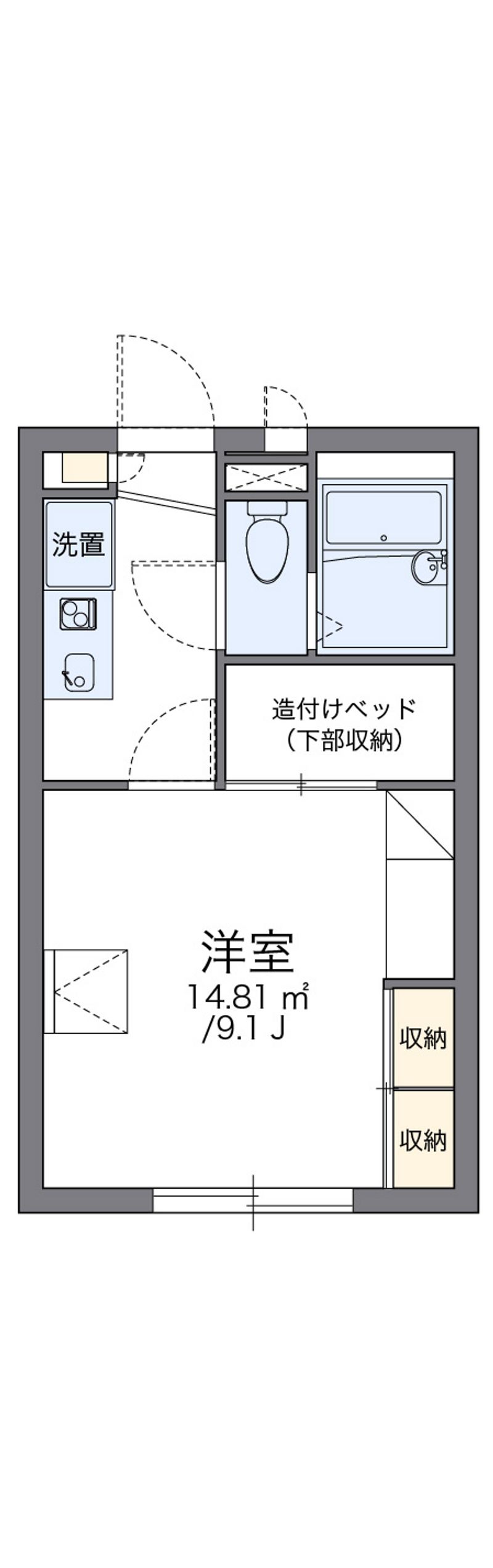 レオパレスプレシオ２１Ｂ 間取図