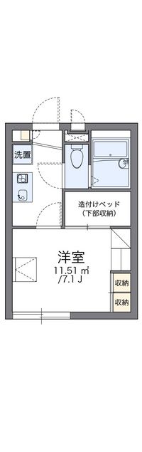 レオパレスラビス山王谷Ⅱ 間取り図