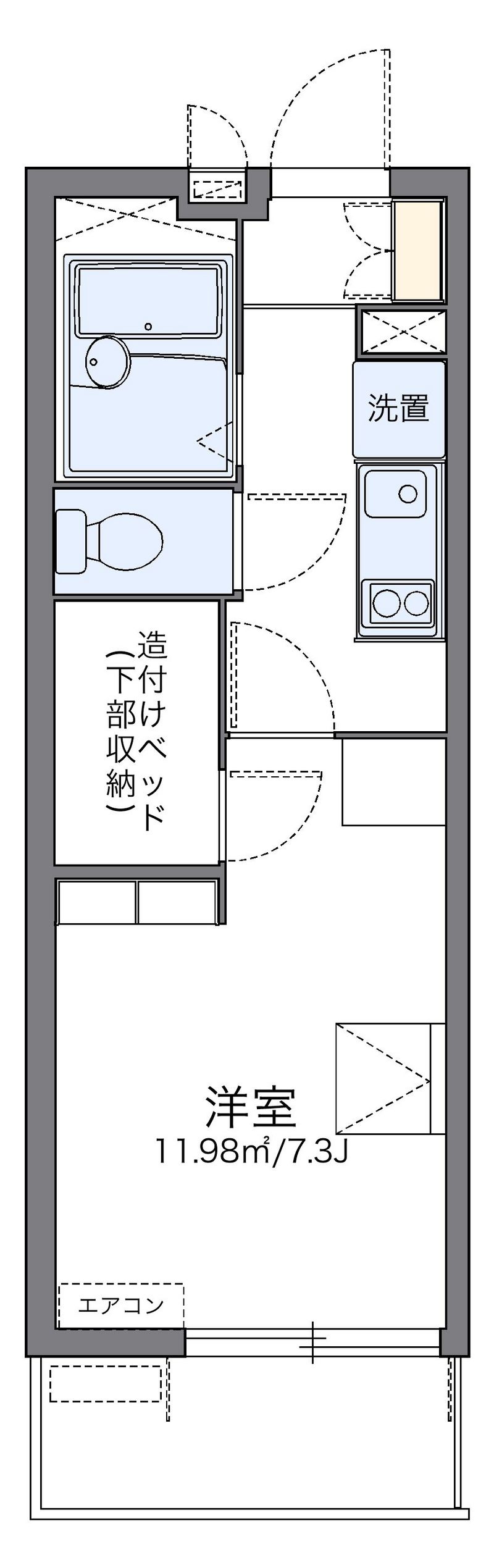 レオパレスクレストタウンＡ 間取図