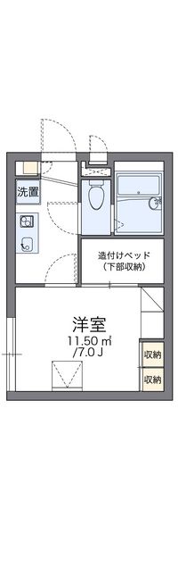 レオパレス錦 間取図