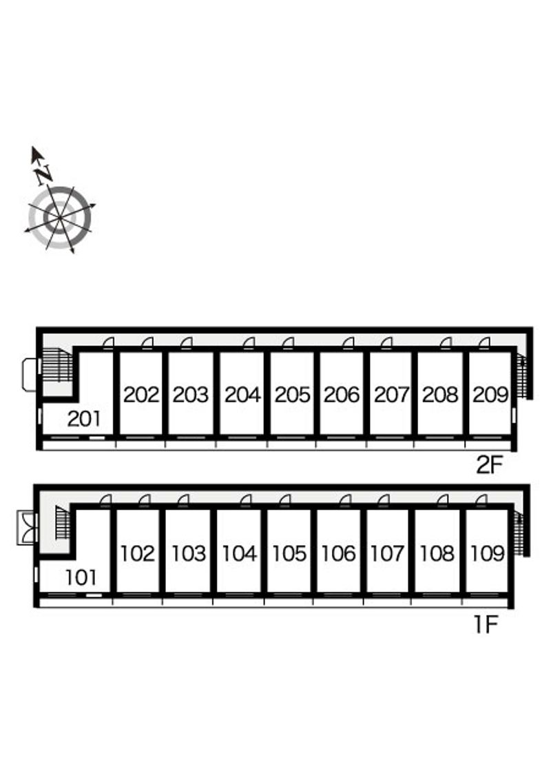 レオパレスぐりーんⅡ 間取配置図