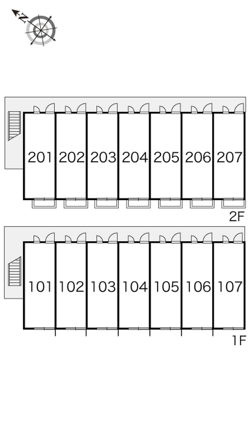 レオパレスオークス　Ａ 間取配置図