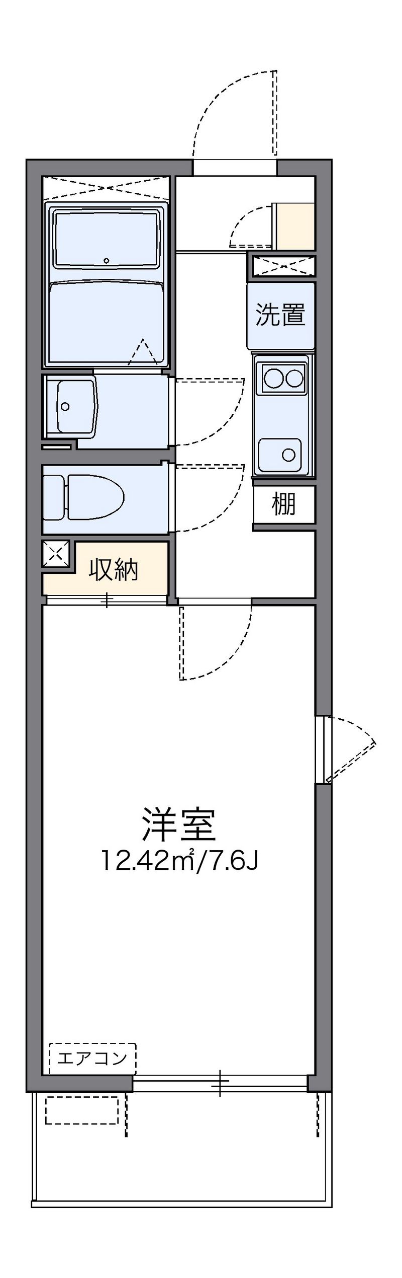 レオネクストアローマ稲毛 間取図
