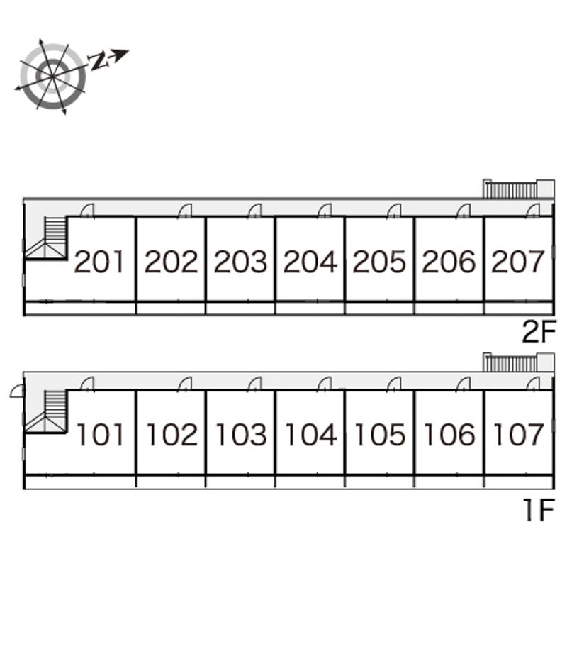 レオパレスリバティー１ 間取配置図