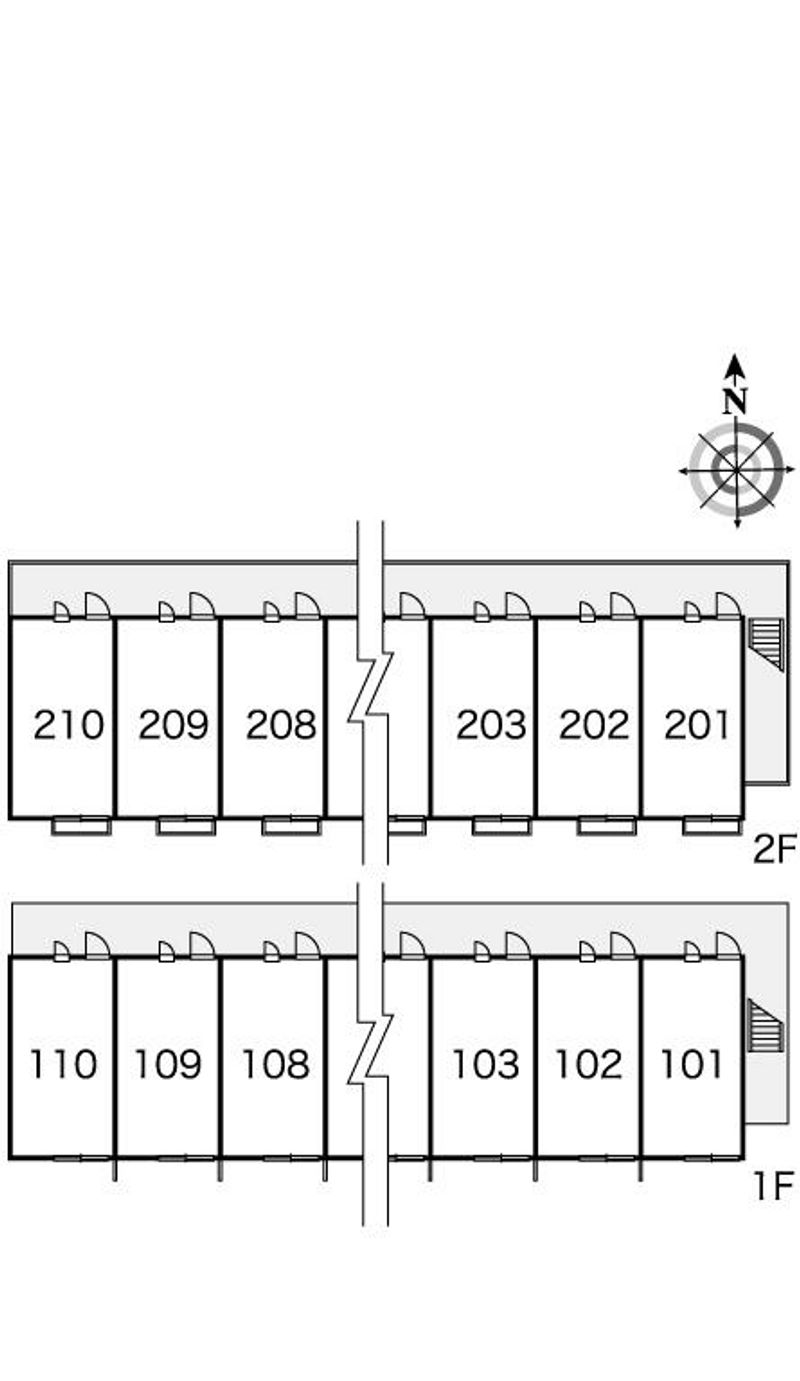 レオパレスセントラル島崎 間取配置図