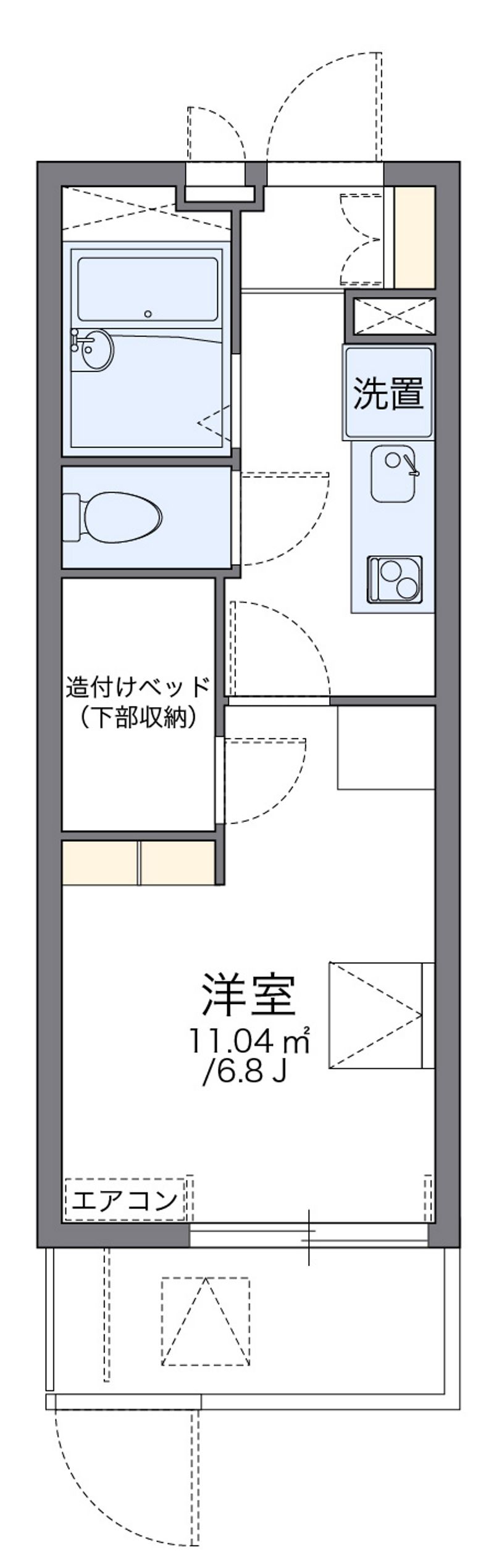 レオパレスオリーブ 間取図