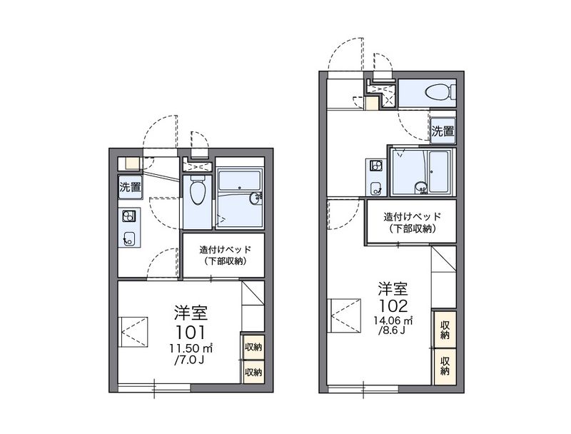 レオパレスラ　ヴィータ 間取図