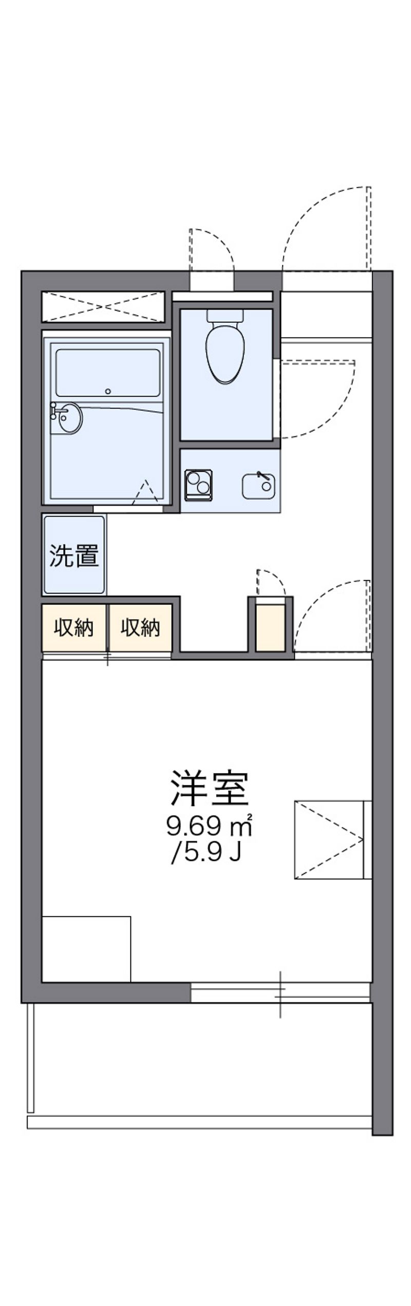 レオパレスいけざわＢ 間取図