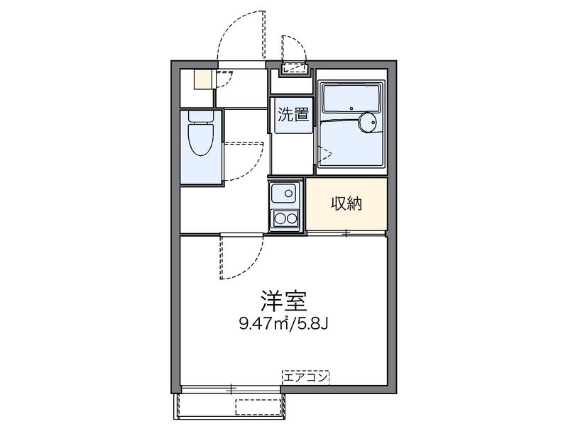 レオパレス西陣 間取図