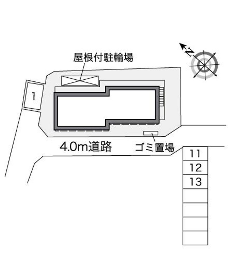 レオパレスベイサージュⅠ 駐車場