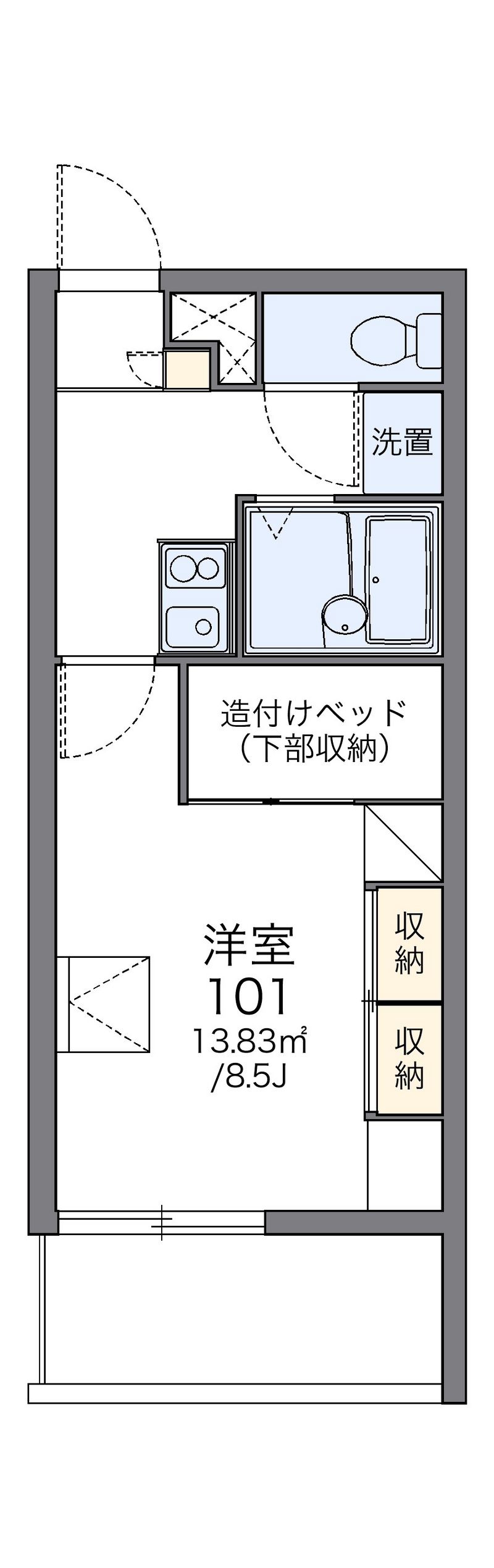 レオパレス大山 間取図
