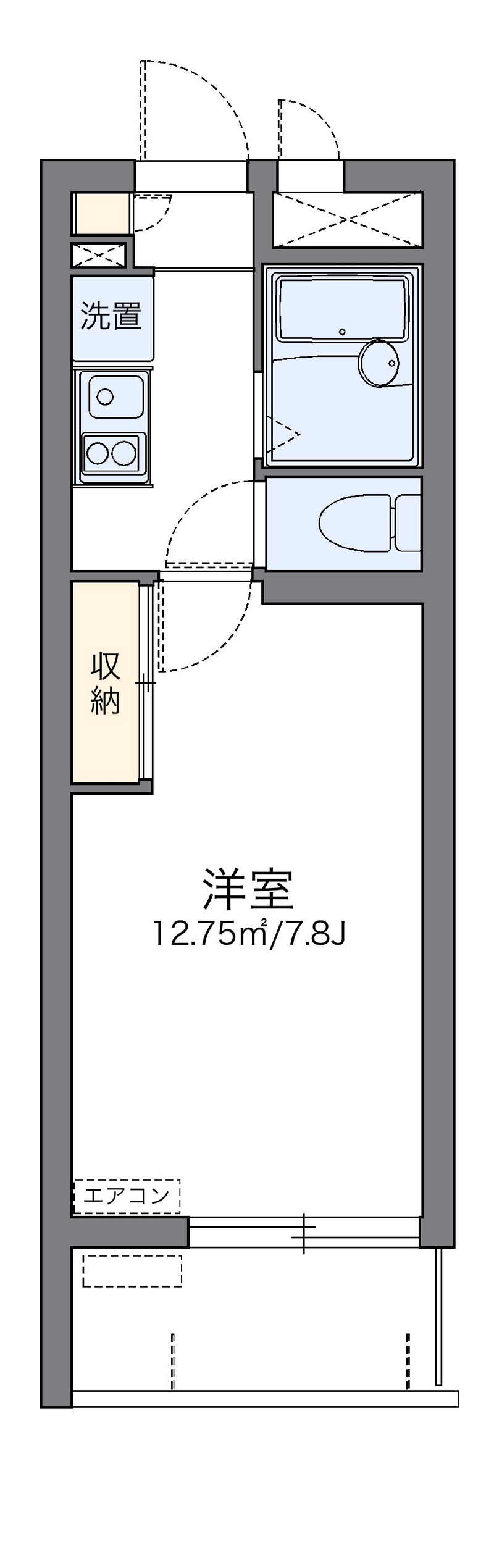 レオパレスヒルサイド松尾Ⅱ 間取り