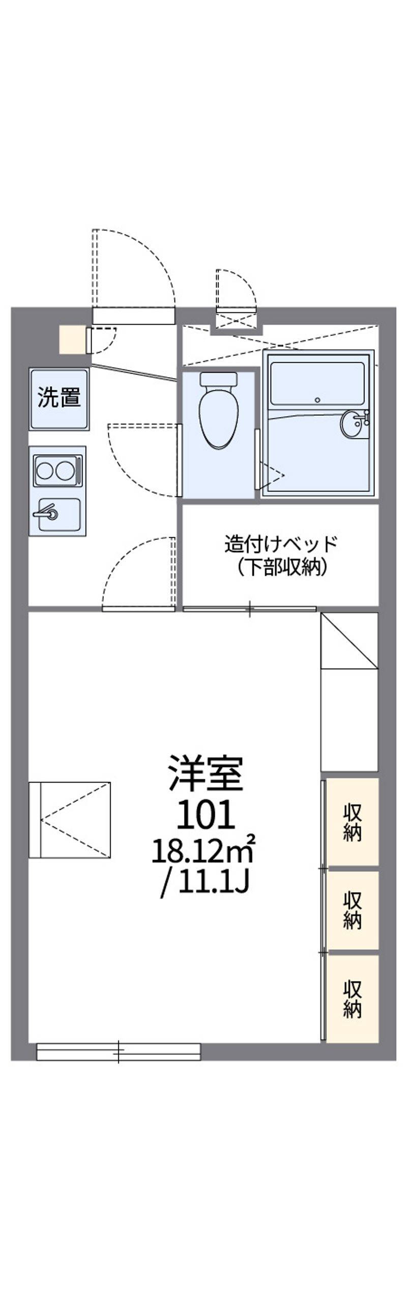レオパレスメルベーユ 間取図
