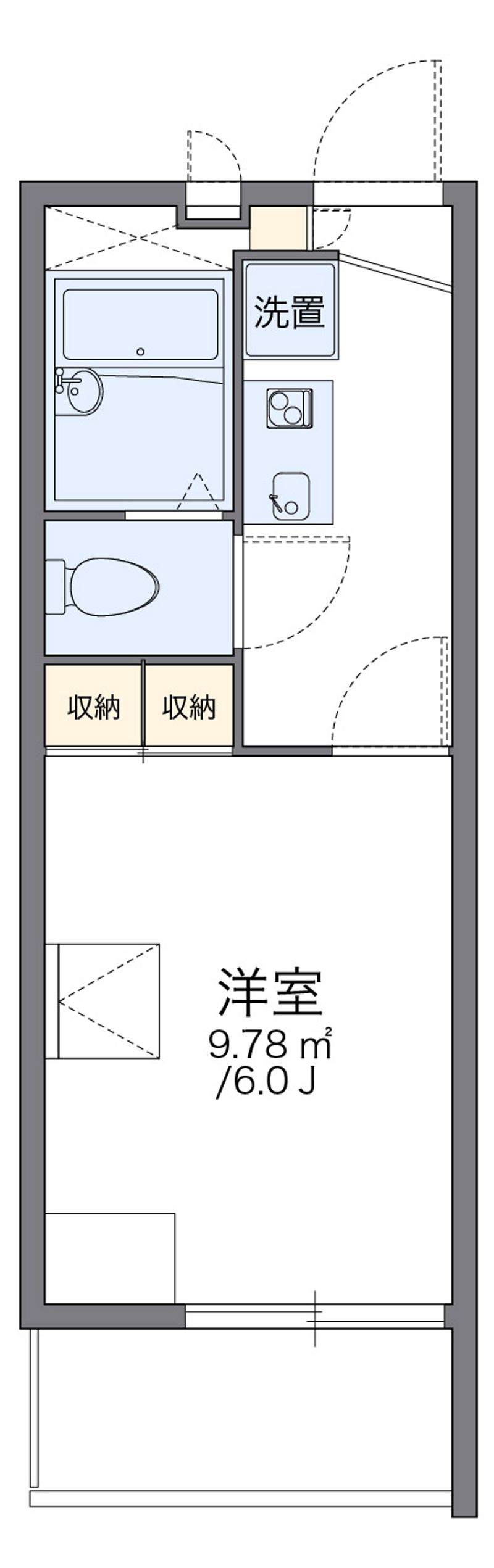 レオパレスリバーサイドウエスト 間取図