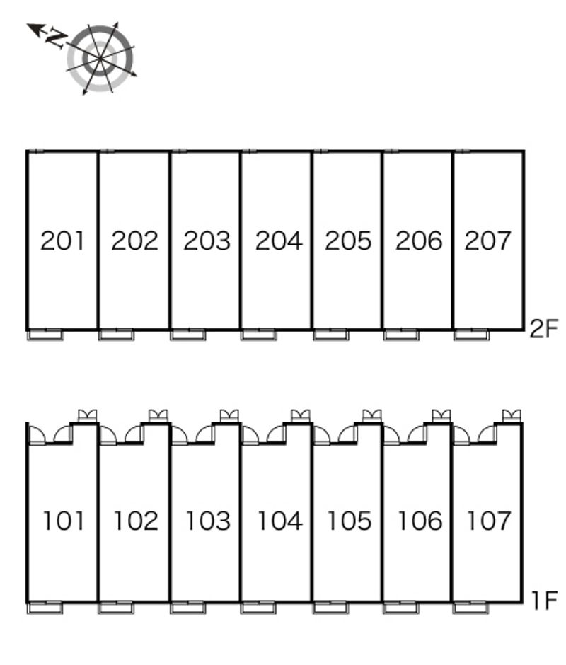 レオパレス赤い靴 間取配置図