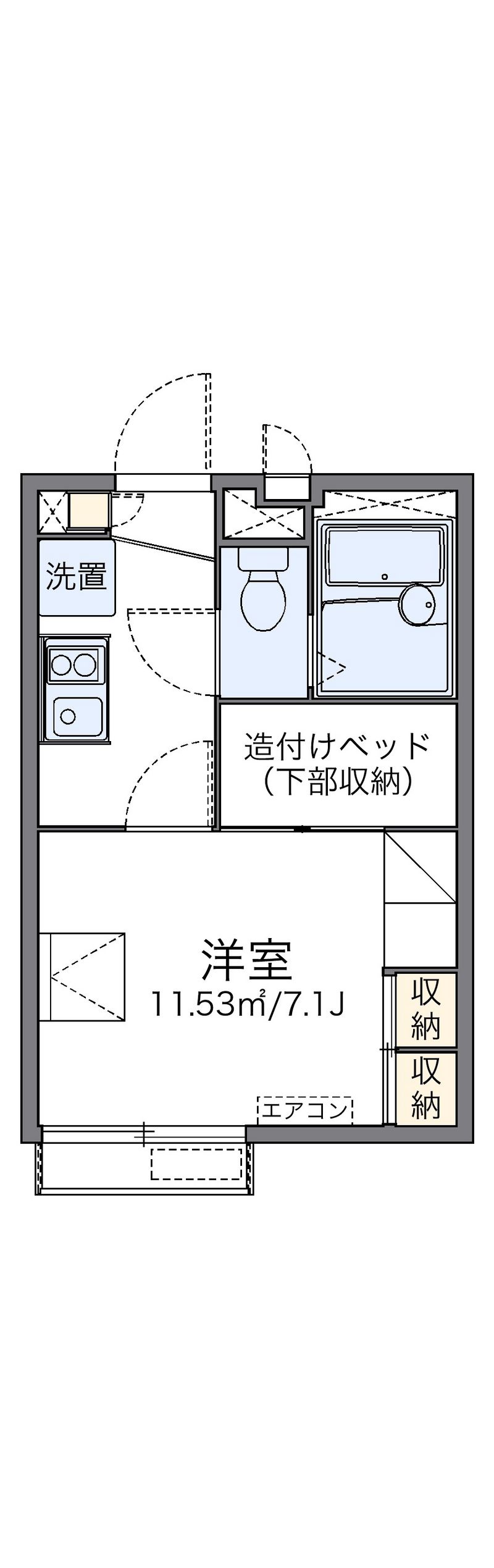 レオパレスＫＩＹＯＫＡＷＡ 間取図