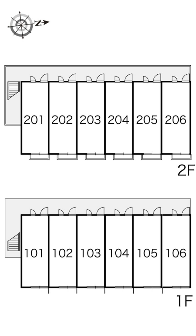 レオパレスベルともろぎ 間取配置図