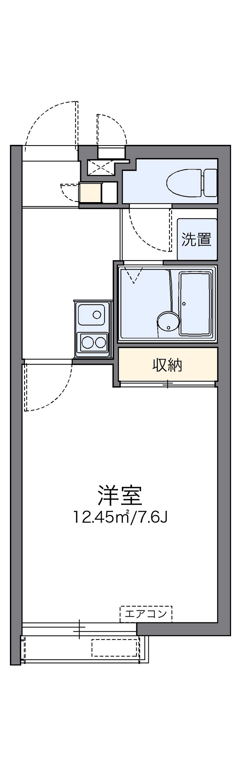レオパレスコタン　Ｕ 間取図