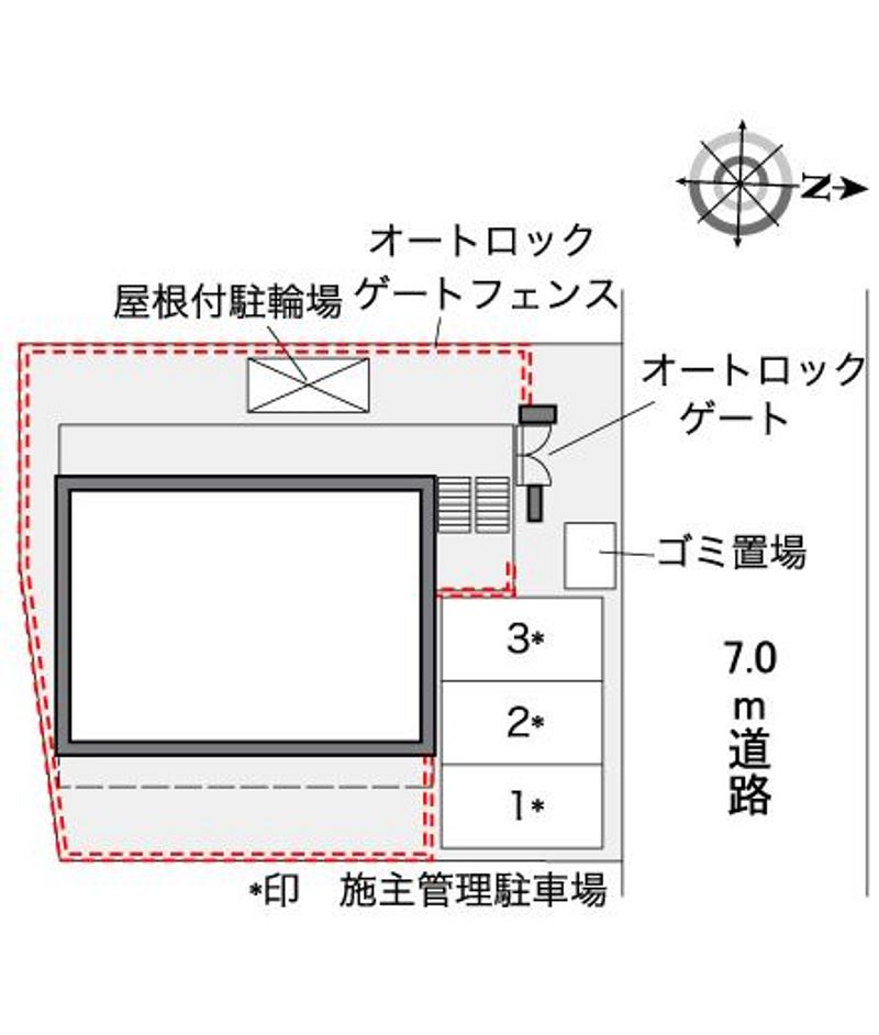 レオパレスソレイユ日比野 配置図