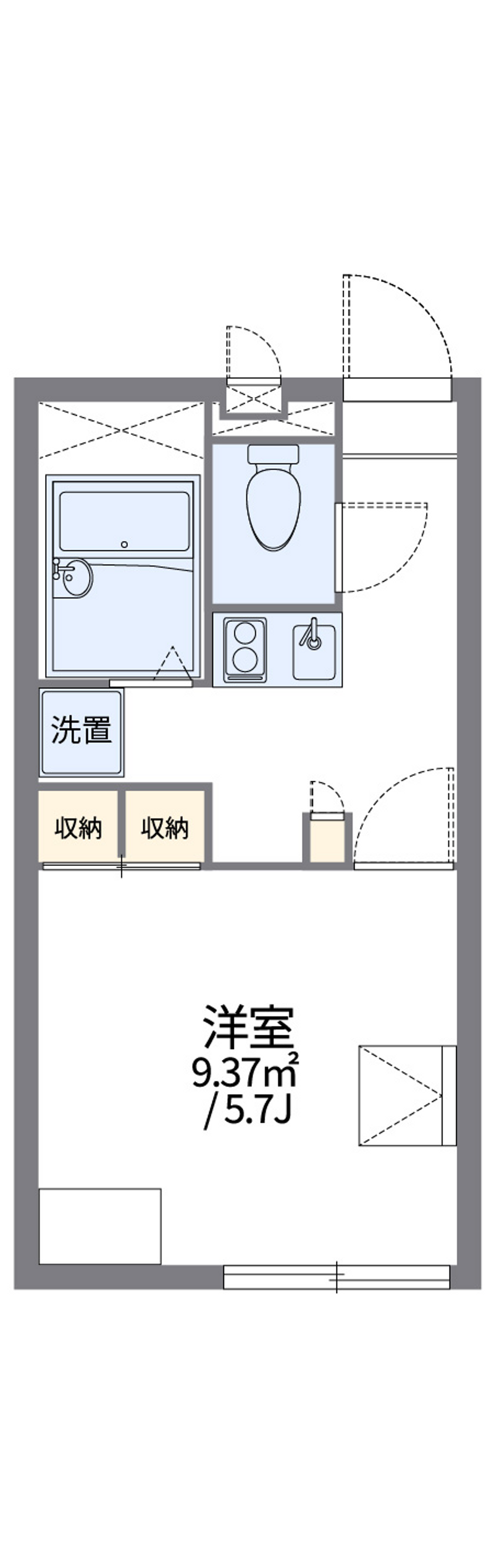レオパレスパピー北浦Ⅰ 間取り