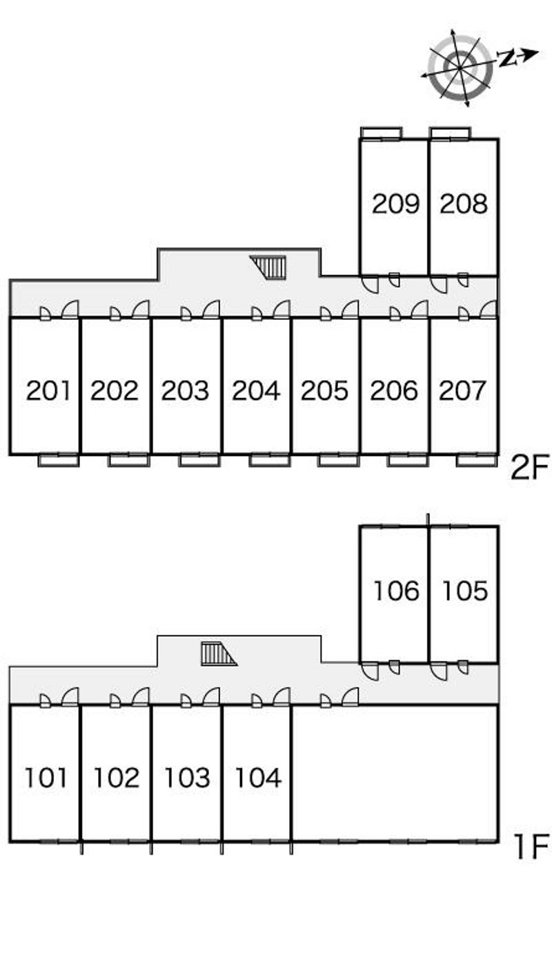 レオパレスリュウタロウ 間取配置図