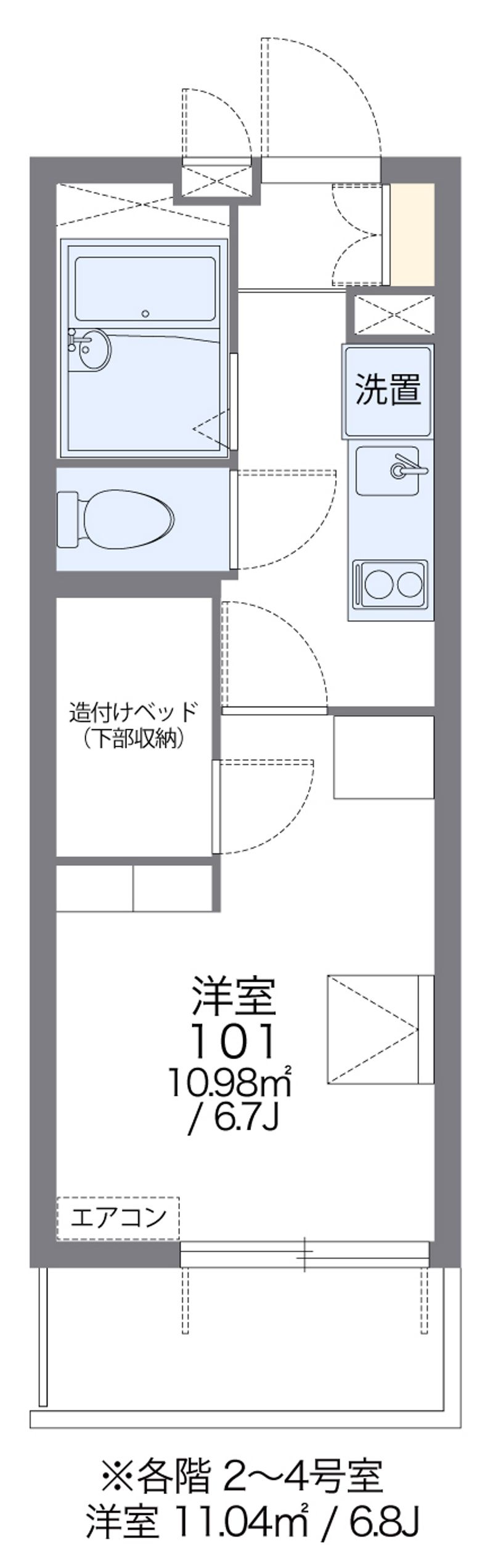 レオパレスあけぼの 間取図