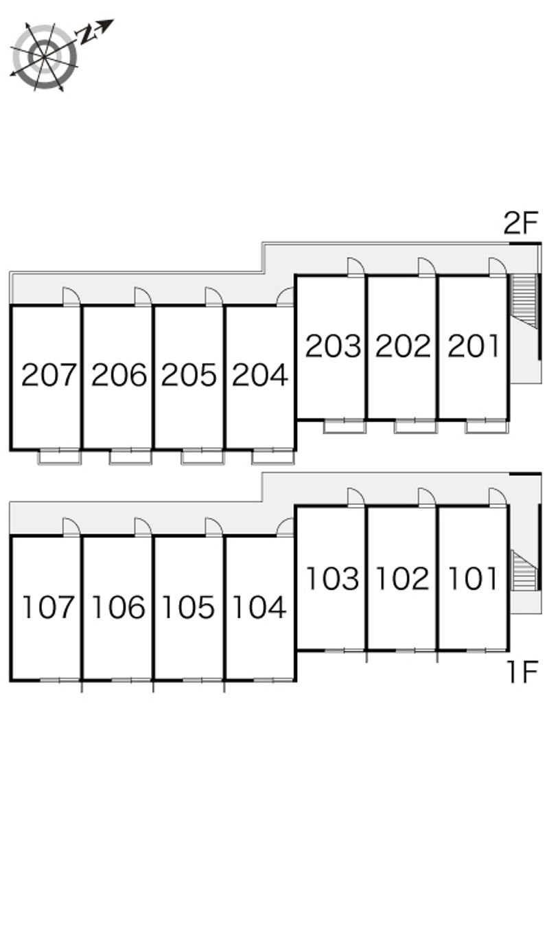 レオパレスサージュ　はまの 間取り配置図
