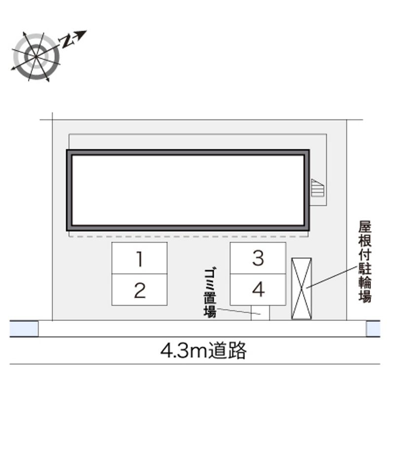レオパレスＮ＆Ｓ 配置図