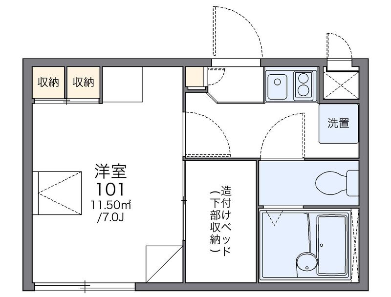 レオパレス熊野町東 間取り
