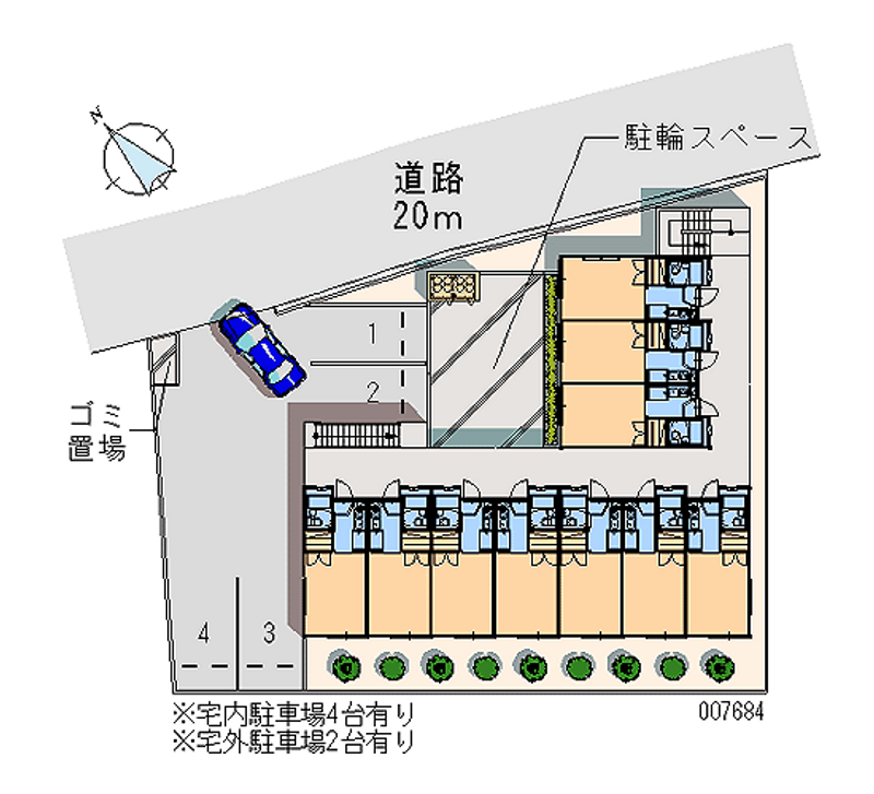 レオパレス東大路ハシモト 区画図