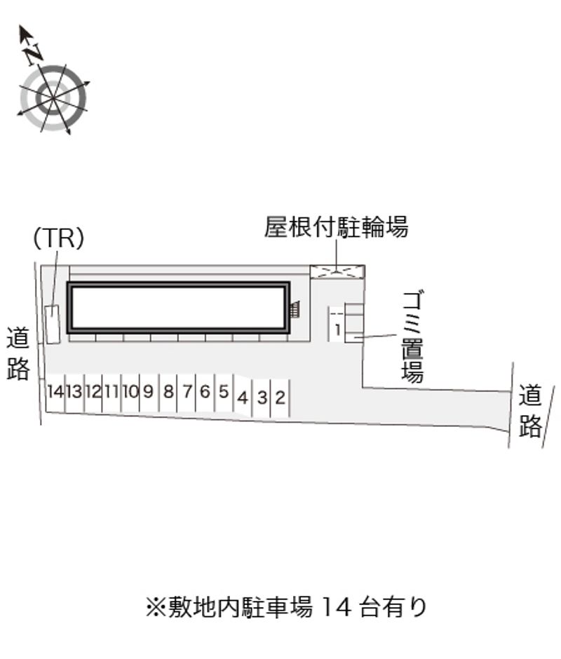 レオパレス北野 駐車場