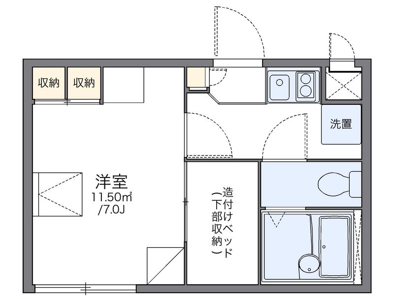 レオパレス熊野町東 間取り