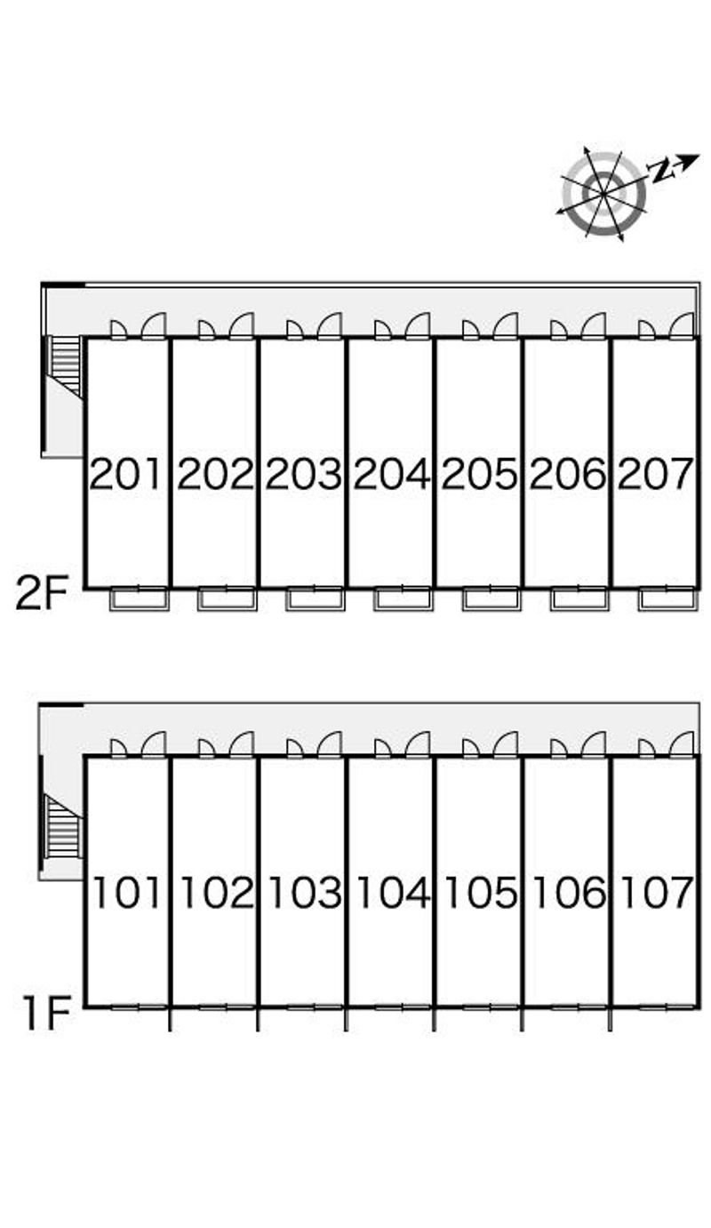レオパレスミリオンベル 間取り配置図
